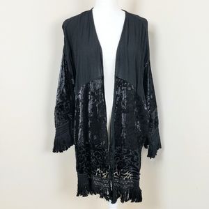 Knox Rose cardigan with velvet